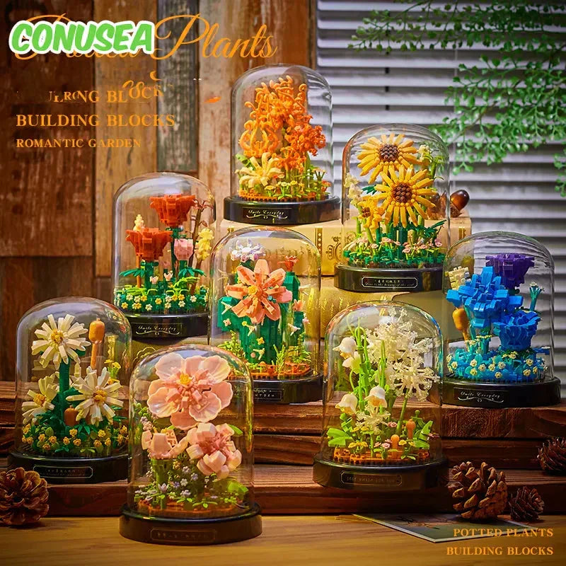 Micro Flower Building Set | ABS Plastic & DIY Puzzle