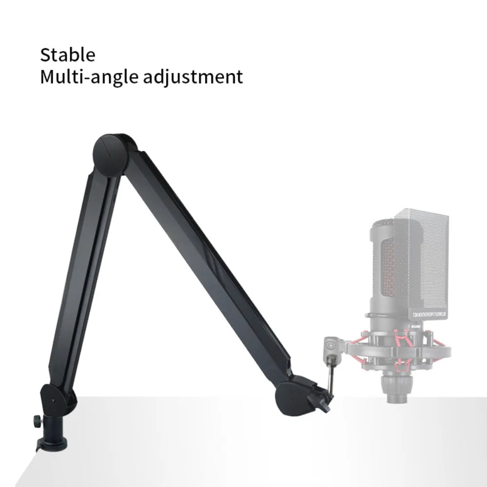 Microphone Boom Arm | Cable Management & Multi-Angle Adjustment