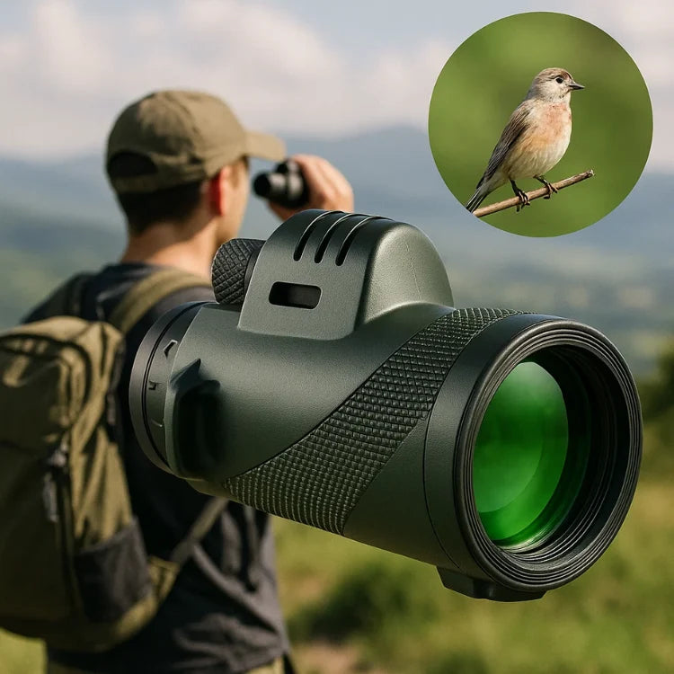 Monocular Telescope | Ultra-Zoom HD Glass & Smartphone Mount