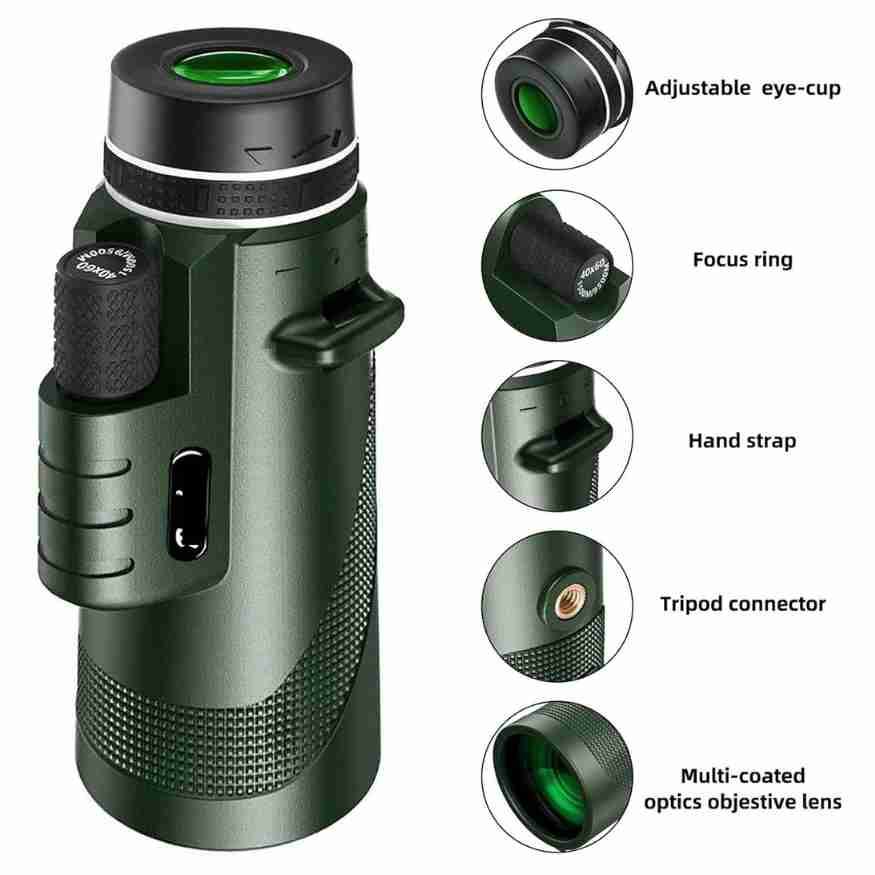 Monocular Telescope | Ultra-Zoom HD Glass & Smartphone Mount