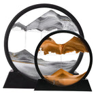 Moving Sand Art | Glass Dome Flowing Sandscape | Set of 2