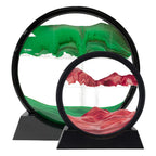 Moving Sand Art | Glass Dome Flowing Sandscape | Set of 2