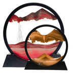 Moving Sand Art | Glass Dome Flowing Sandscape | Set of 2