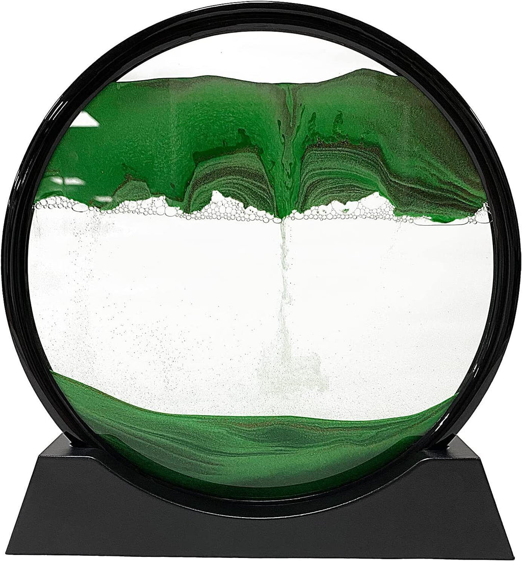 Moving Sand Art | Glass Dome Flowing Sandscape | Set of 2