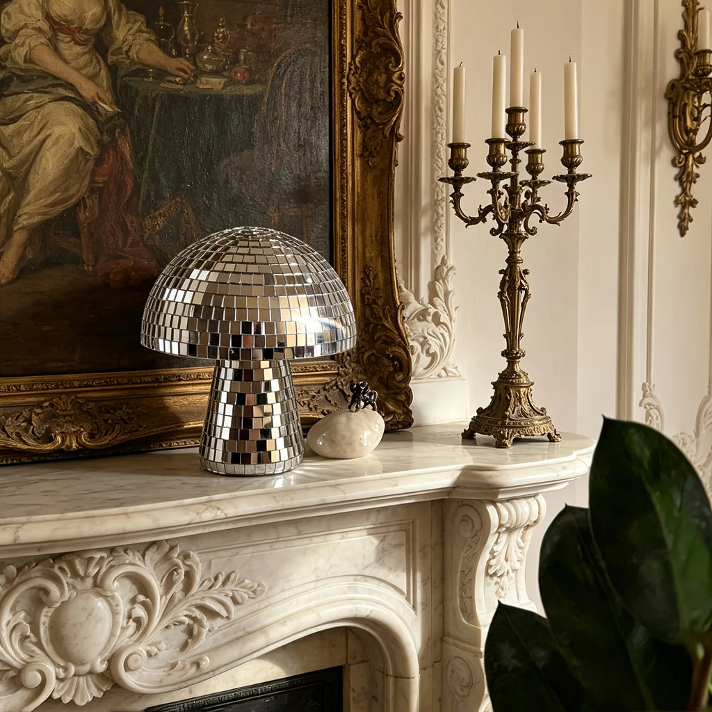 Mushroom Decor | Reflective Glass Sculptural Design