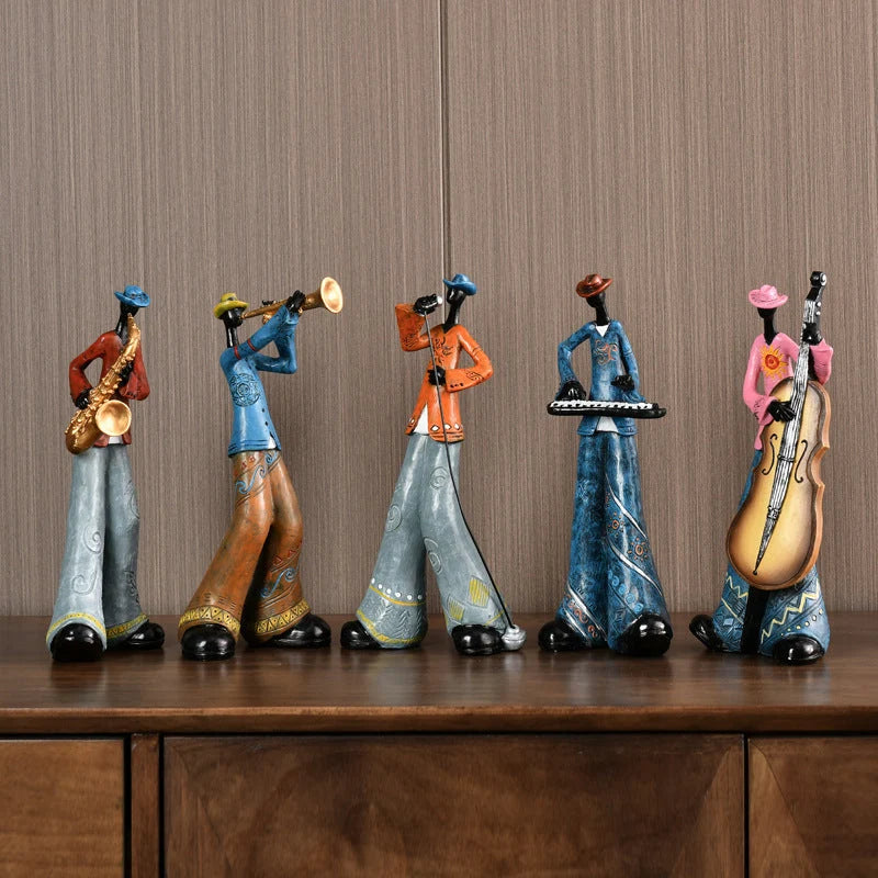 Musician Figurine | Jazz-Inspired Hand-Painted Resin