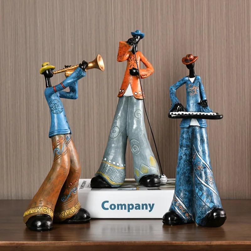 Musician Figurine | Jazz-Inspired Hand-Painted Resin