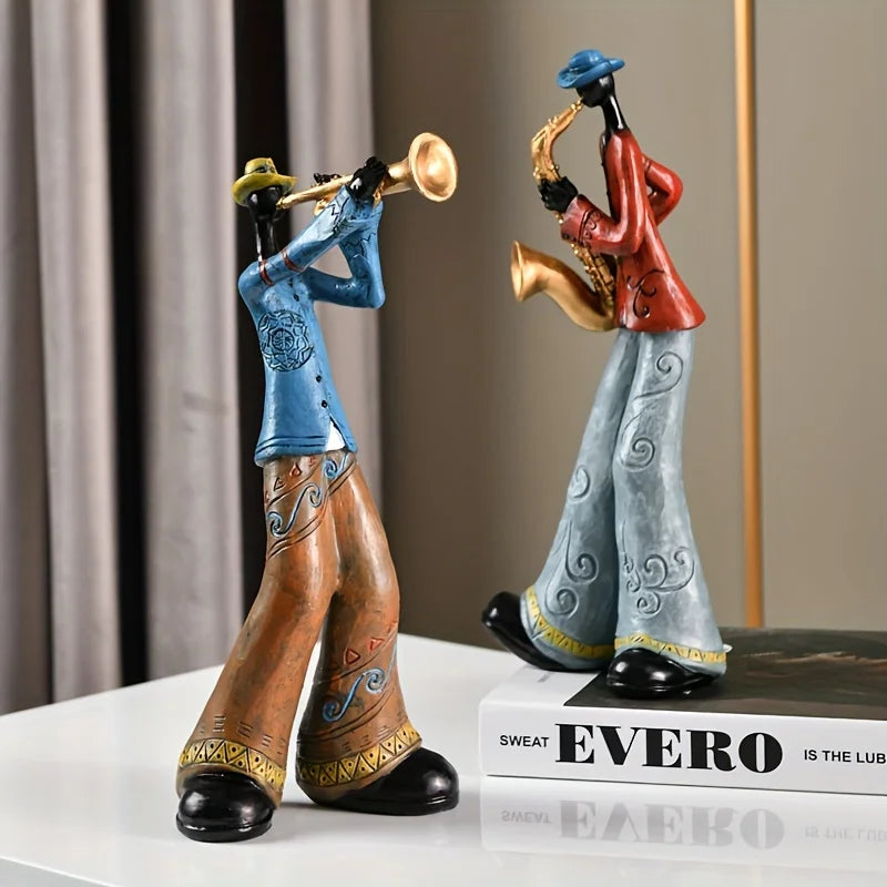 Musician Figurine | Jazz-Inspired Hand-Painted Resin