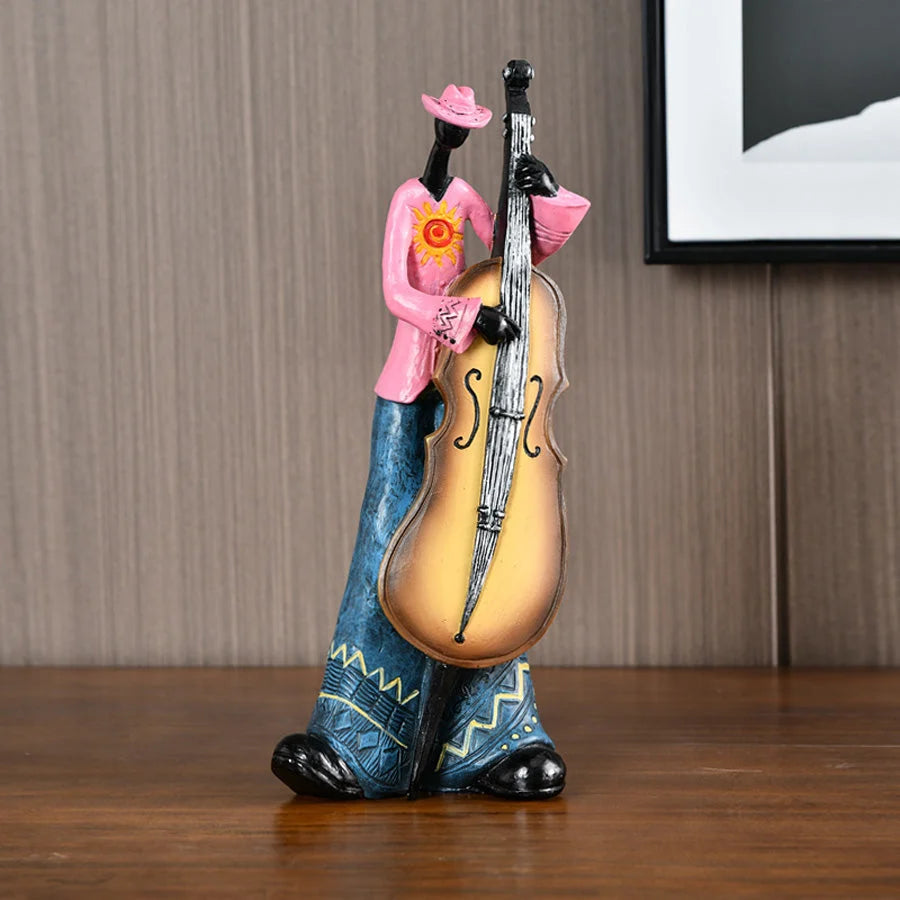 Musician Figurine | Jazz-Inspired Hand-Painted Resin