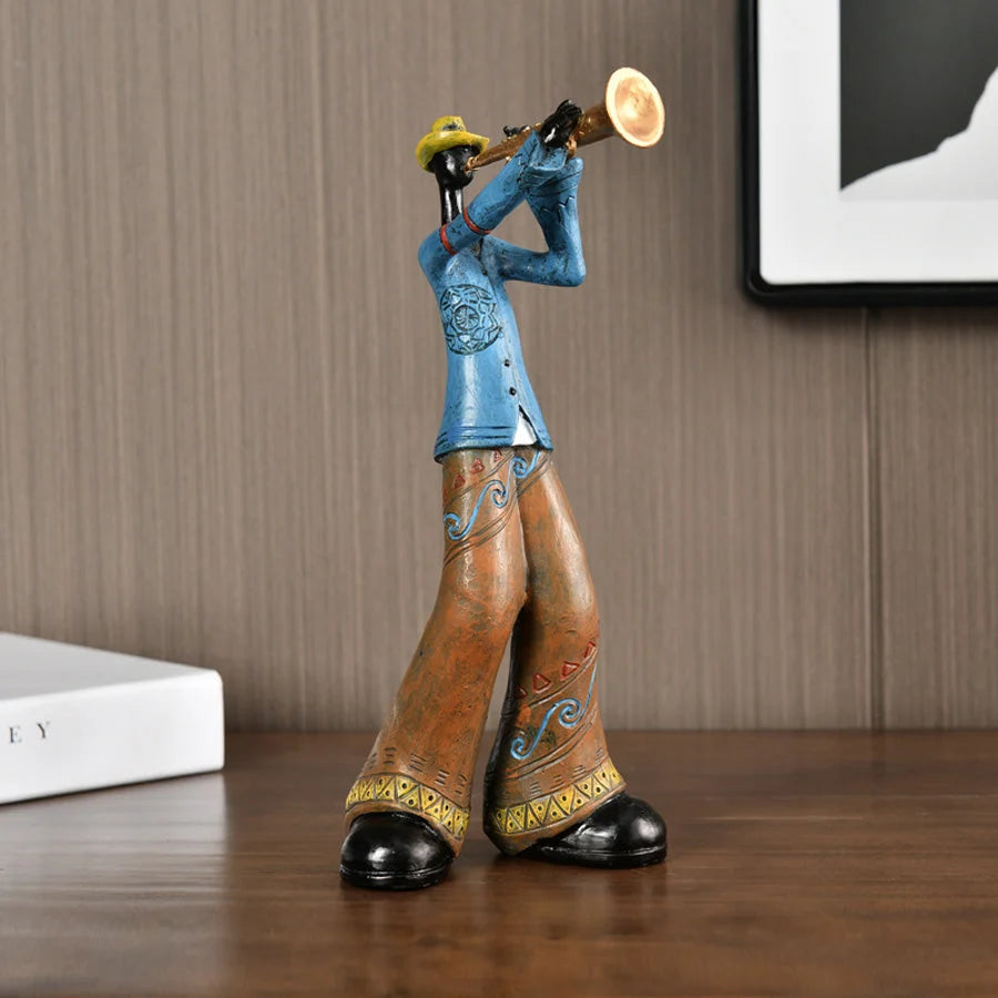 Musician Figurine | Jazz-Inspired Hand-Painted Resin