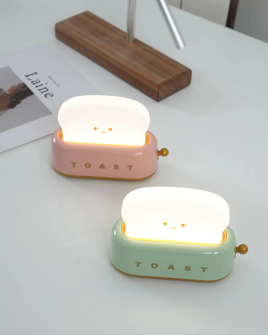 Night Light | Toaster-Shaped Warm 3000K & Adjustable Brightness