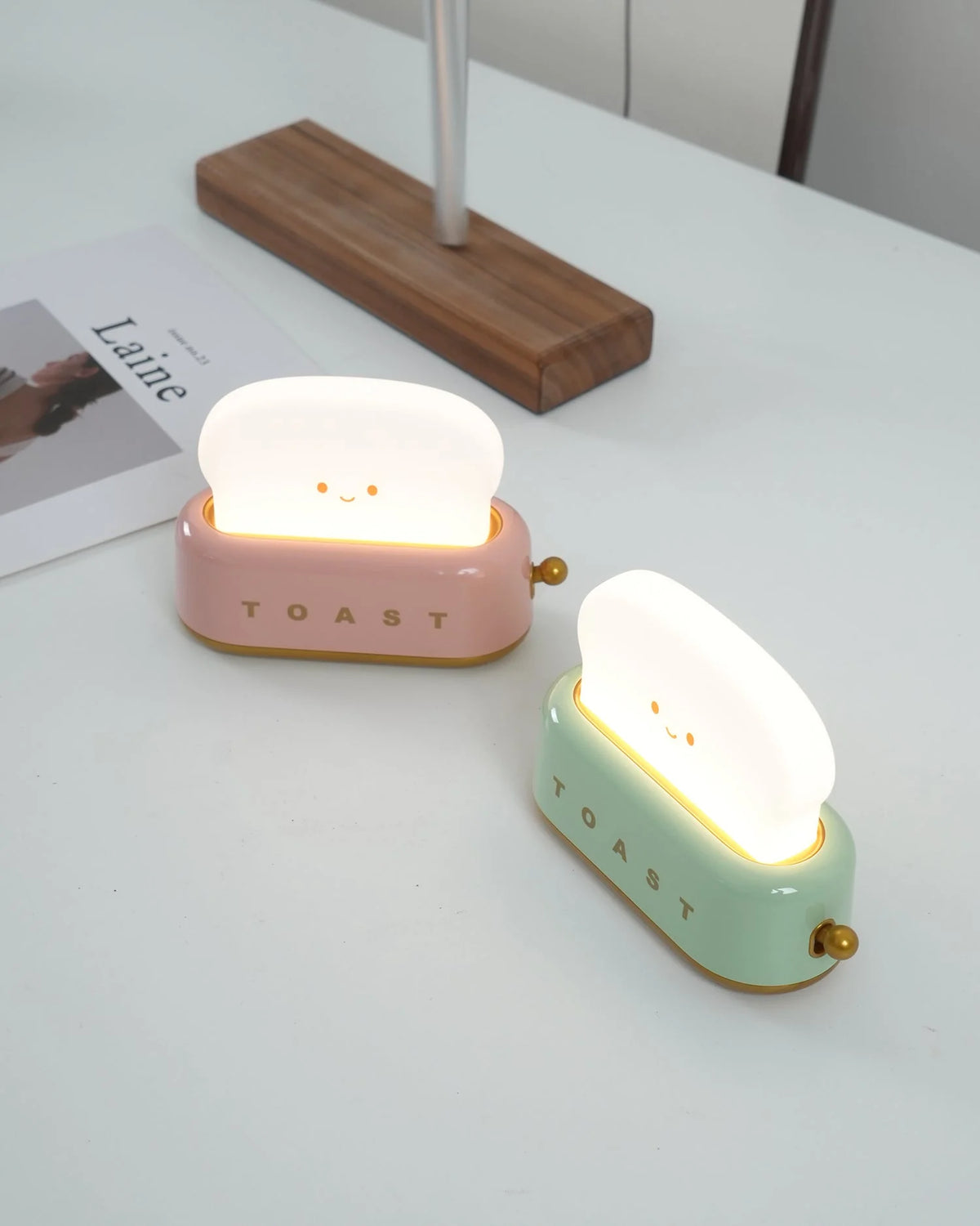 Night Light | Toaster-Shaped Warm 3000K & Adjustable Brightness