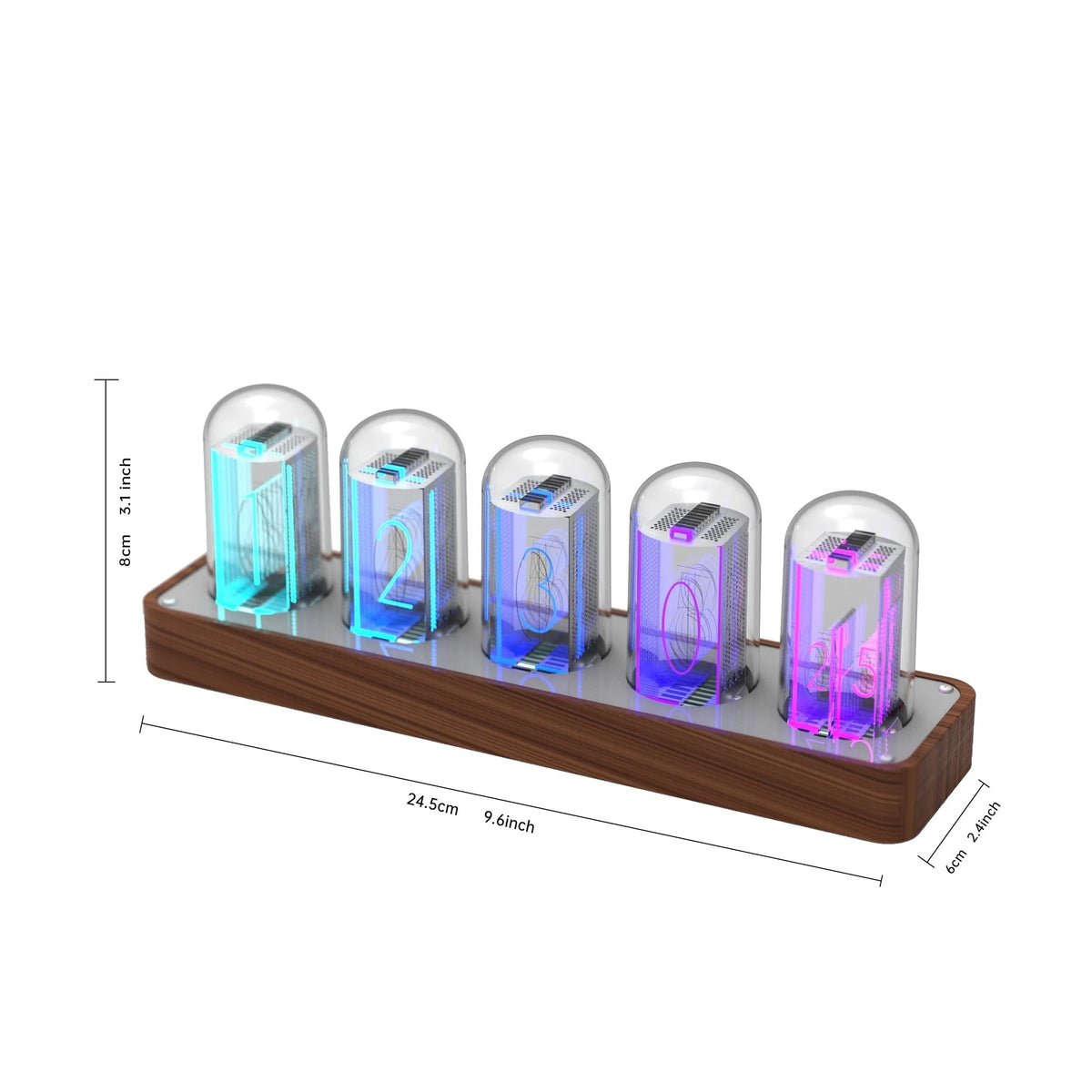 Nixie Clock | Retro Display & Wi-Fi Synchronization | Walnut Finish
