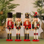 Nutcracker Soldier Figurine | Traditional Painted & Festive | Tabletop Accent