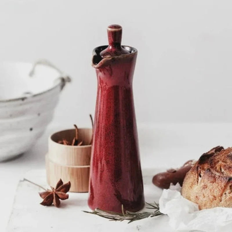Oil Dispenser Pot | Ceramic & Pouring Spout Lid | 120ml