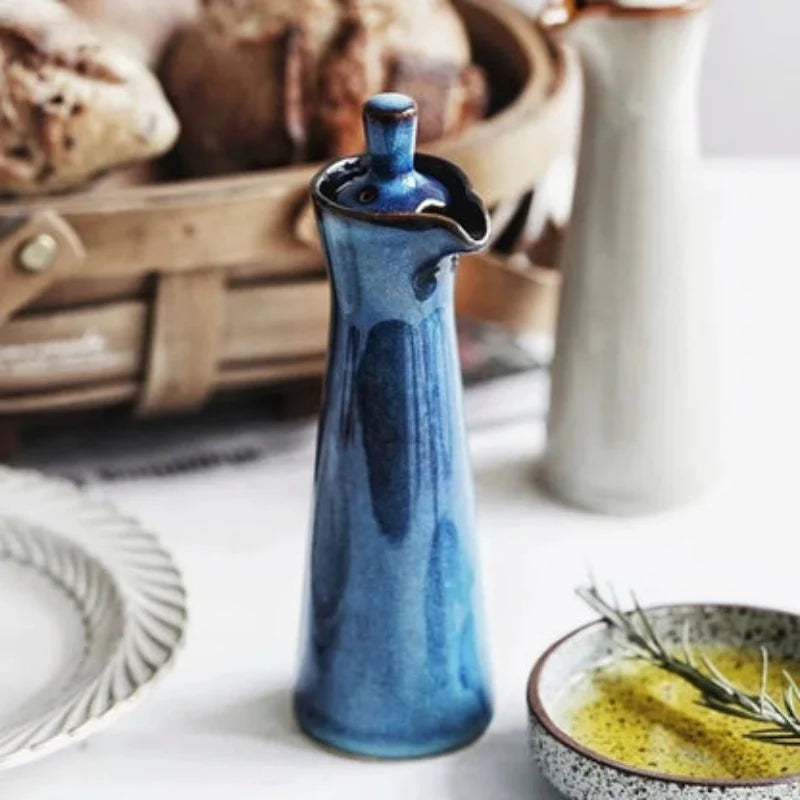 Oil Dispenser Pot | Ceramic & Pouring Spout Lid | 120ml