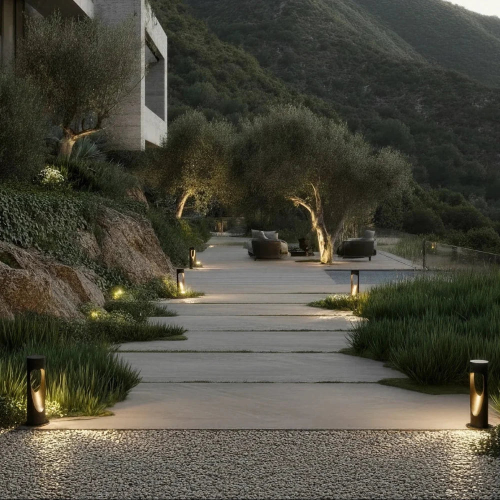 Outdoor Floor Lamp | Weather-Resistant LED Round Base | 30 & 60 cm