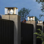 Outdoor Pillar Light | Metal & Glass IP65 | Solar Or Hardwired