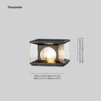 Outdoor Pillar Light | Metal & Glass IP65 | Solar Or Hardwired