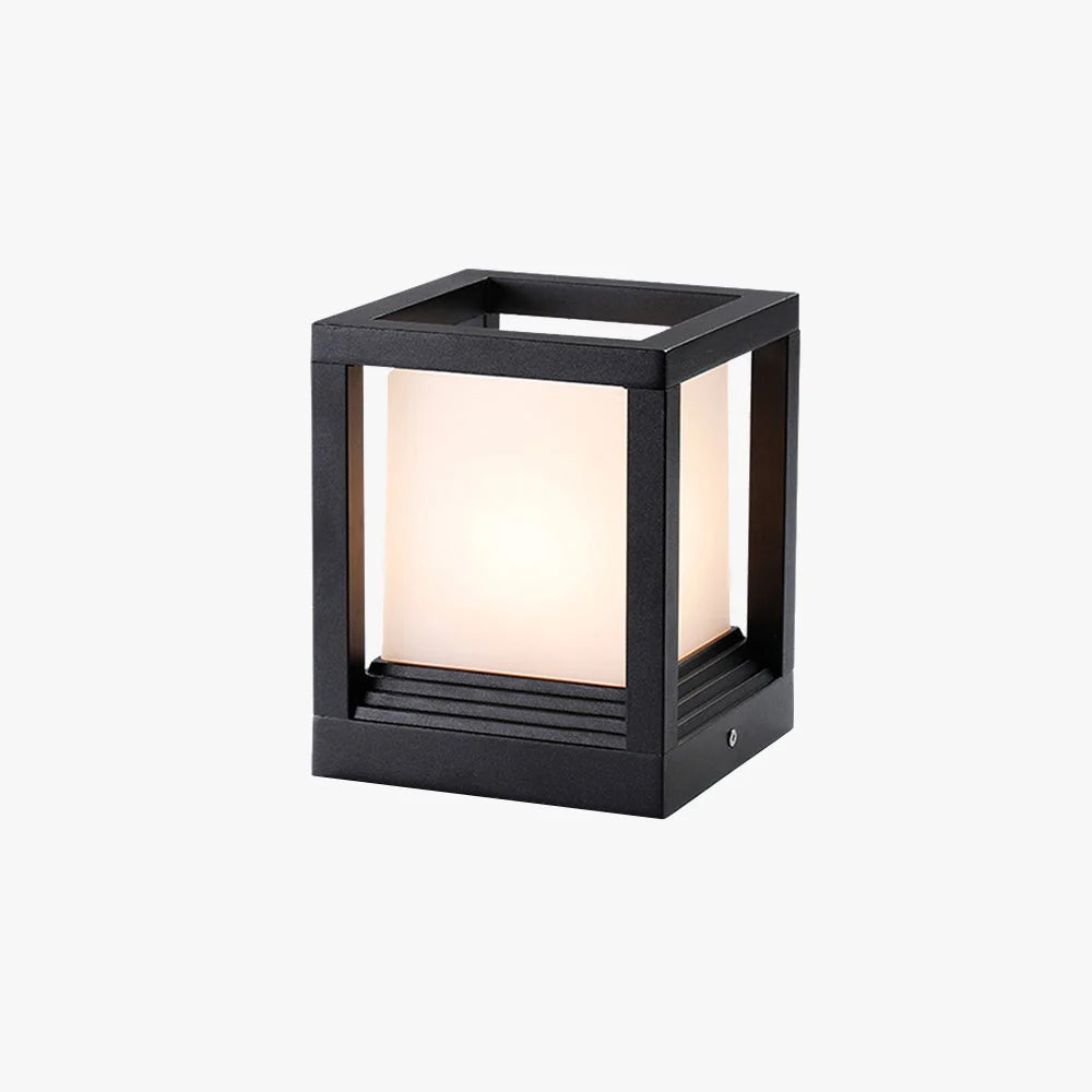 Outdoor Post Light | Metal & Acrylic Black Finish | IP65