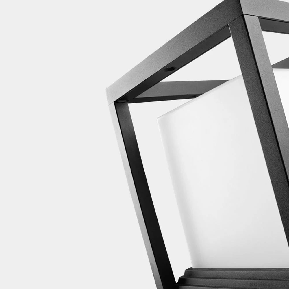Outdoor Post Light | Metal & Acrylic Black Finish | IP65