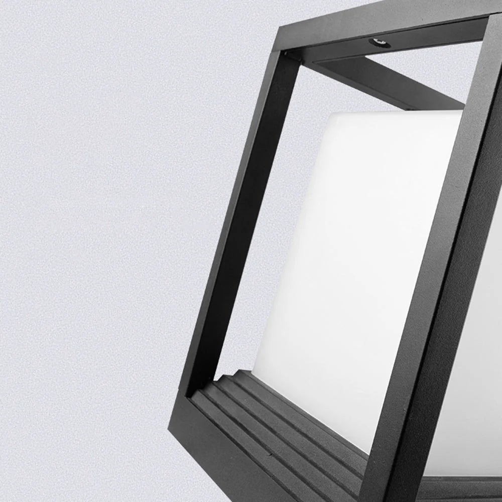 Outdoor Post Light | Metal & Acrylic Black Finish | IP65