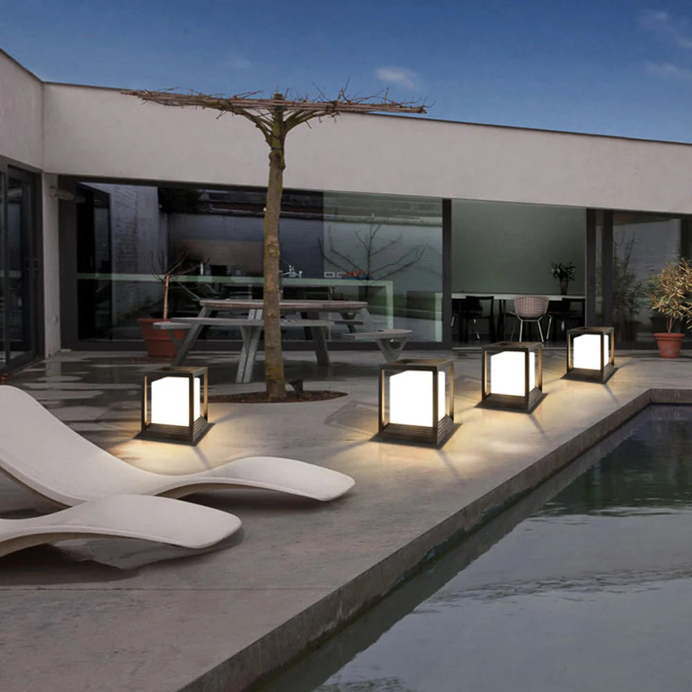 Outdoor Post Light | Metal & Acrylic Black Finish | IP65