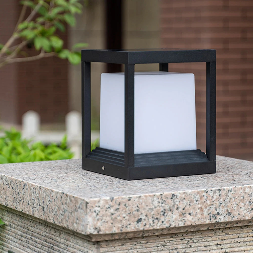 Outdoor Post Light | Metal & Acrylic Black Finish | IP65