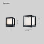 Outdoor Post Light | Metal & Acrylic Black Finish | IP65