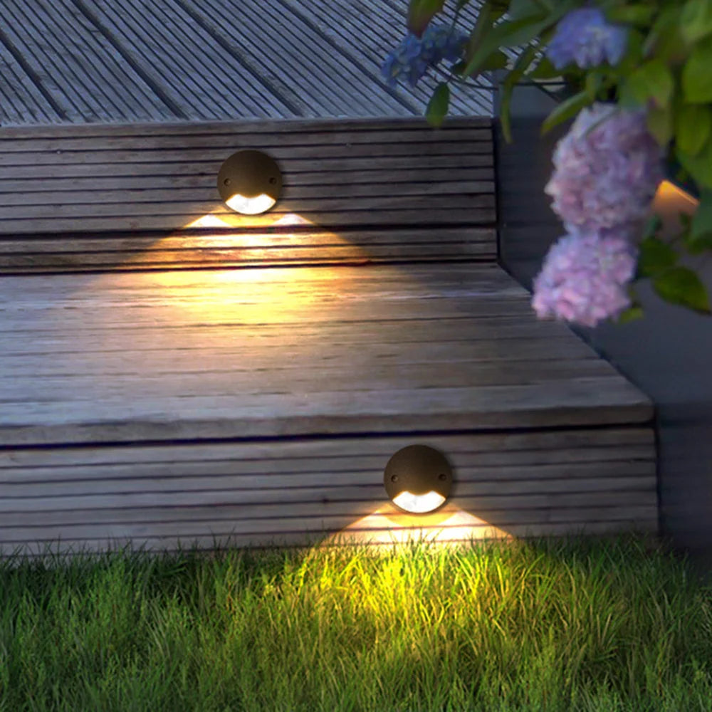 Outdoor Step & Deck Light | Black Metal & Glass | IP65