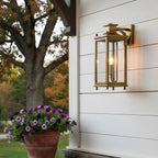 Outdoor Wall Lamp | Brass & Glass | IP65 Rated