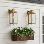 Outdoor Wall Lamp | Brass & Glass | IP65 Rated