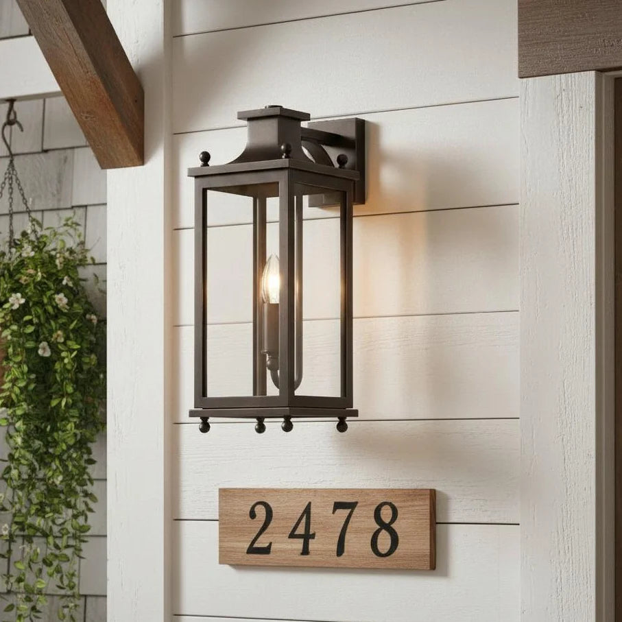 Outdoor Wall Lamp | Brass & Glass | IP65 Rated