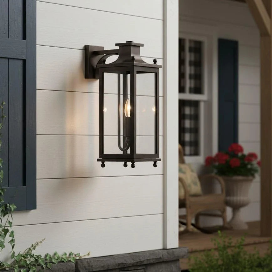 Outdoor Wall Lamp | Brass & Glass | IP65 Rated