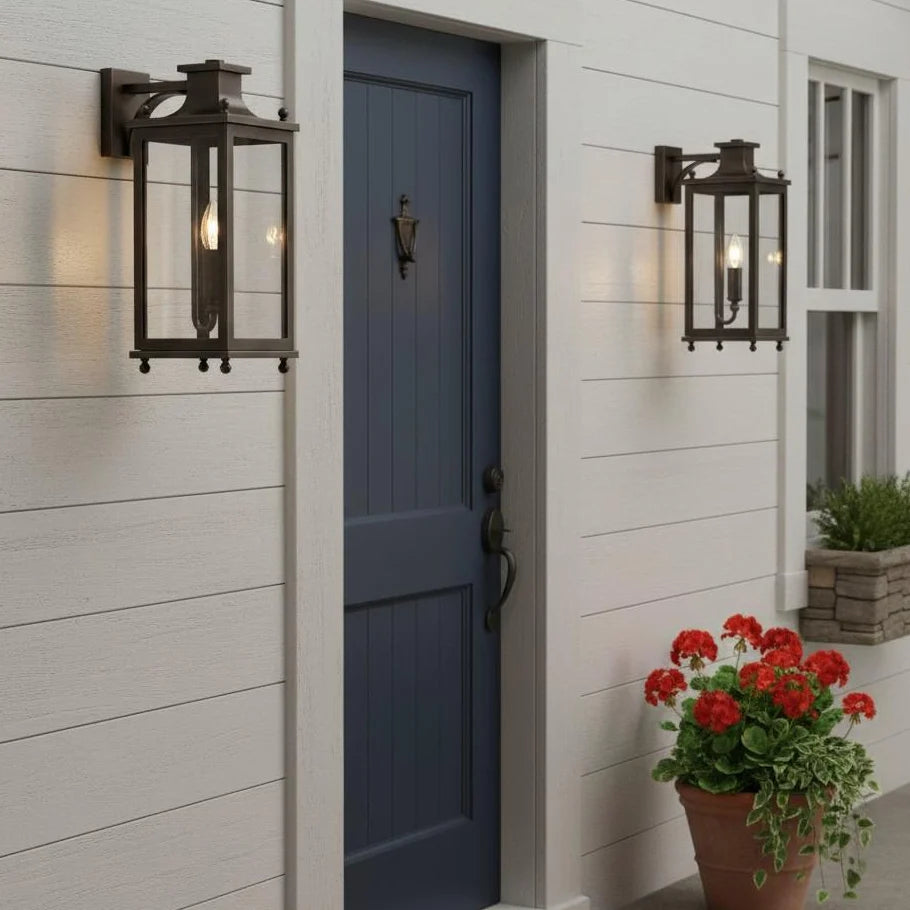 Outdoor Wall Lamp | Brass & Glass | IP65 Rated