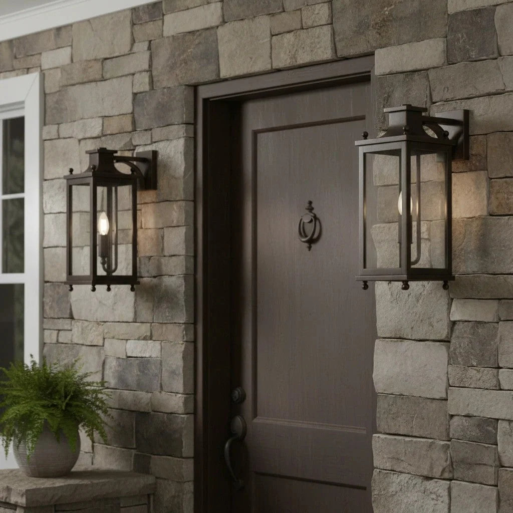 Outdoor Wall Lamp | Brass & Glass | IP65 Rated