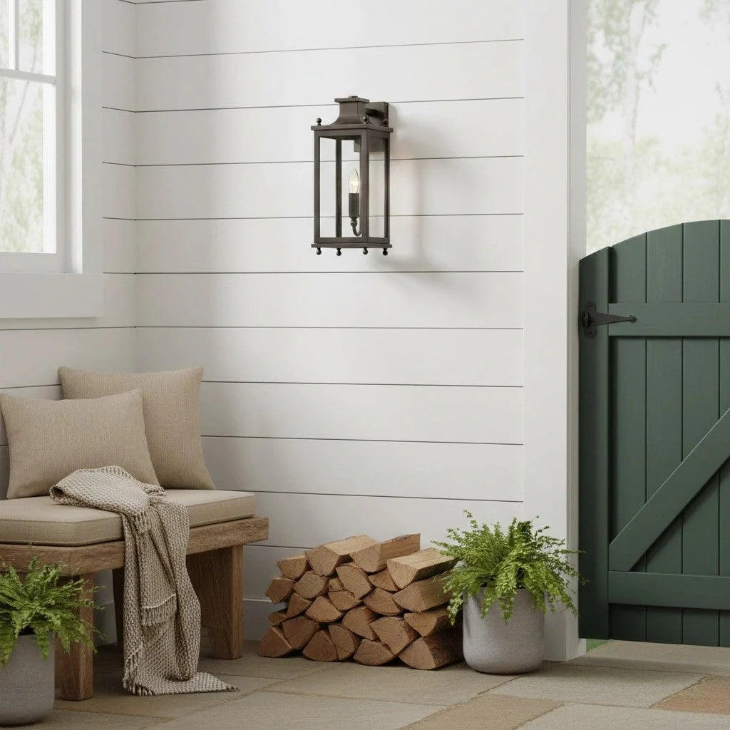 Outdoor Wall Lamp | Brass & Glass | IP65 Rated