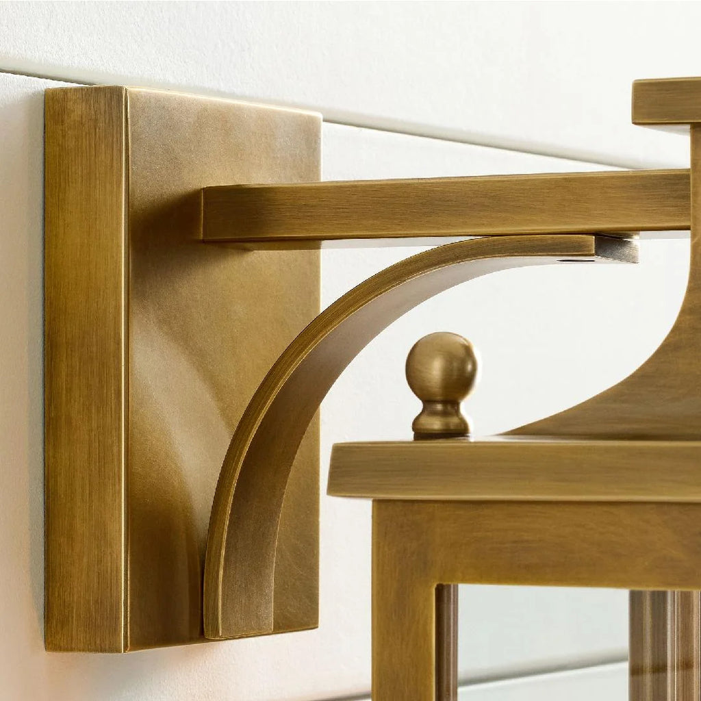 Outdoor Wall Lamp | Brass & Glass | IP65 Rated