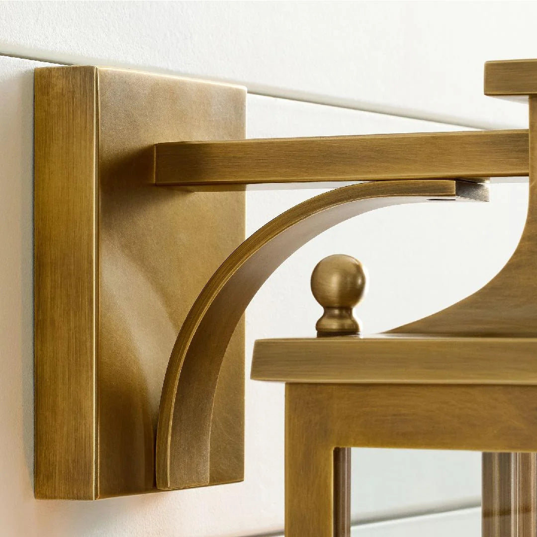 Outdoor Wall Lamp | Brass & Glass | IP65 Rated