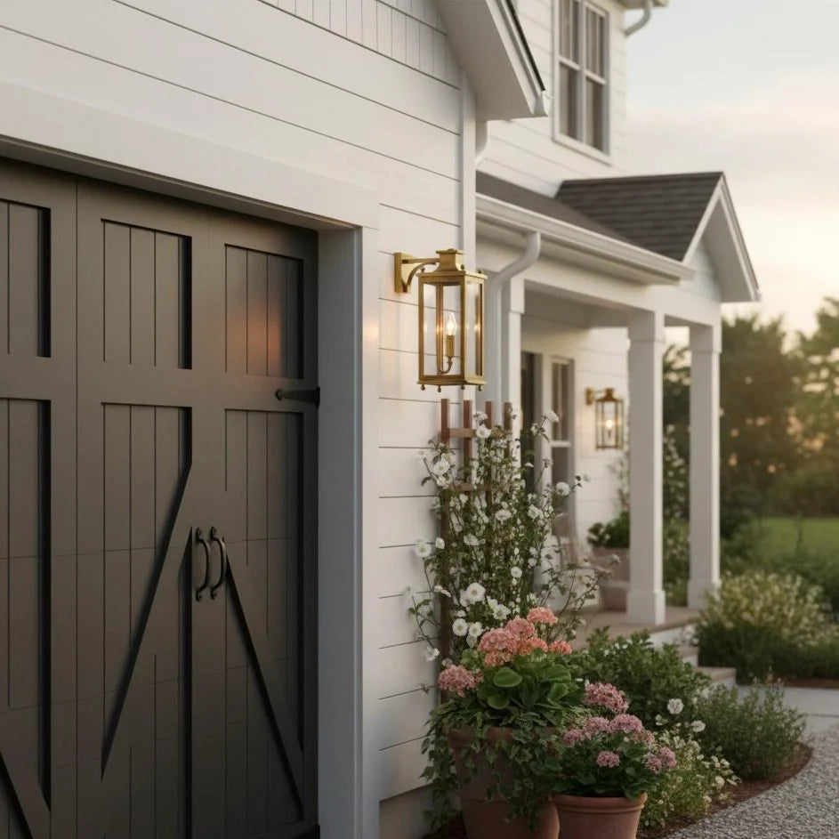 Outdoor Wall Lamp | Brass & Glass | IP65 Rated