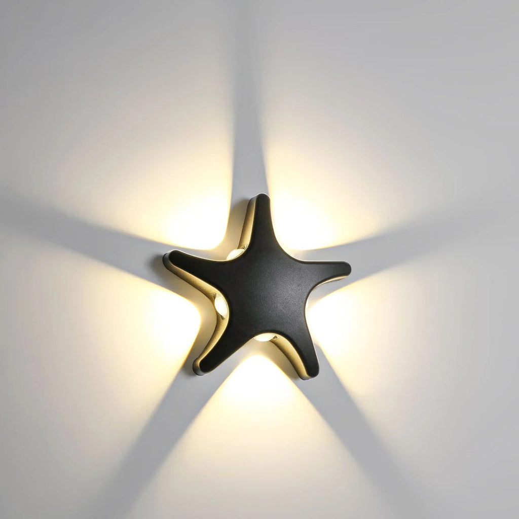 Outdoor Wall Light | Starfish Design Built-In LED & Aluminum