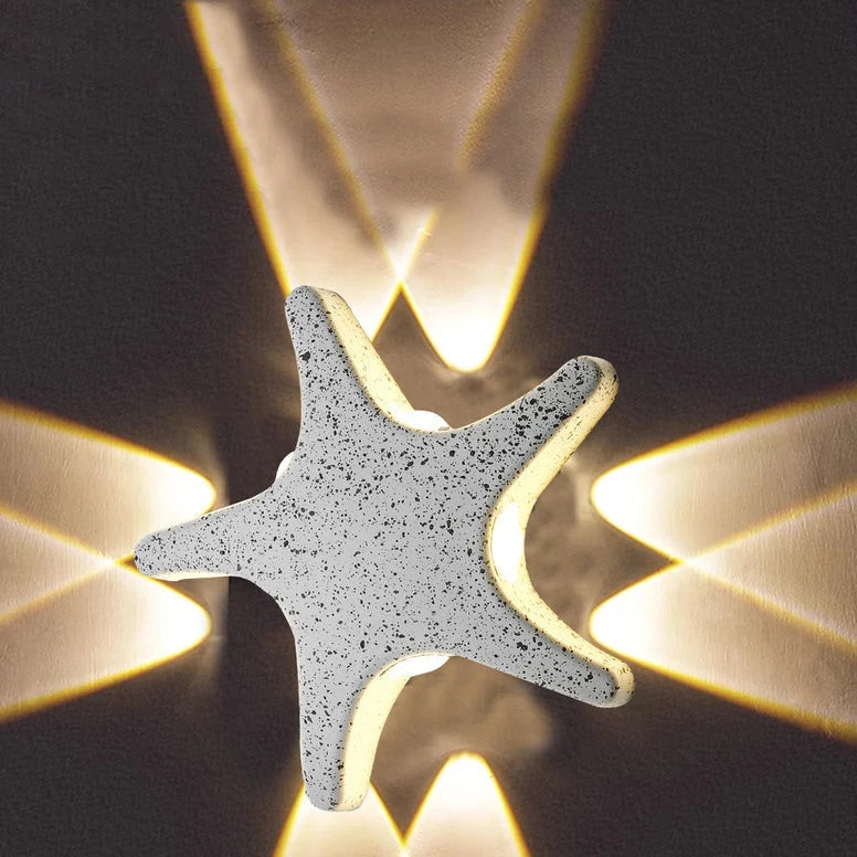 Outdoor Wall Light | Starfish Design Built-In LED & Aluminum