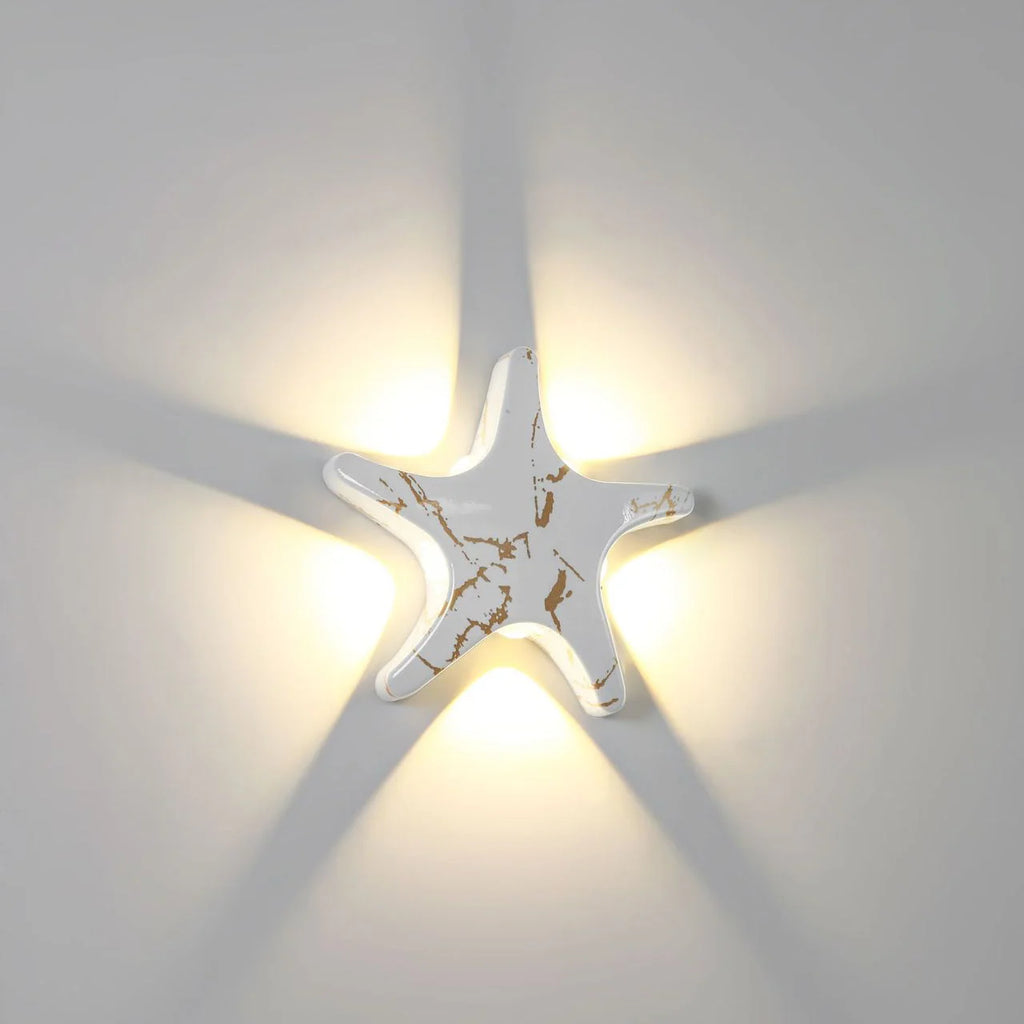 Outdoor Wall Light | Starfish Design Built-In LED & Aluminum