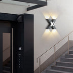 Outdoor Wall Light | X-Shaped LED & Waterproof | 4 Lights