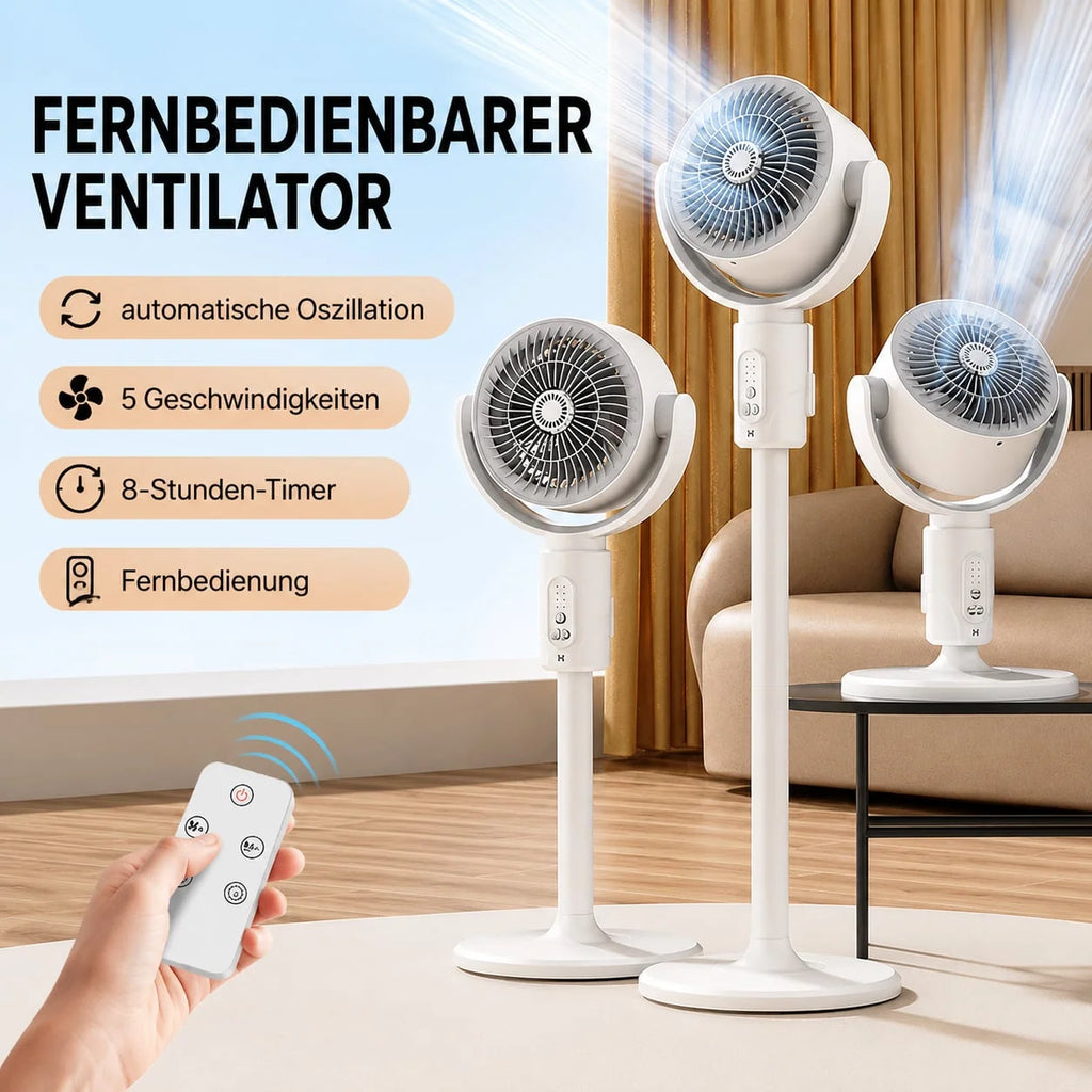 Pedestal Fan | Quiet Operation & Oscillation | Adjustable Height