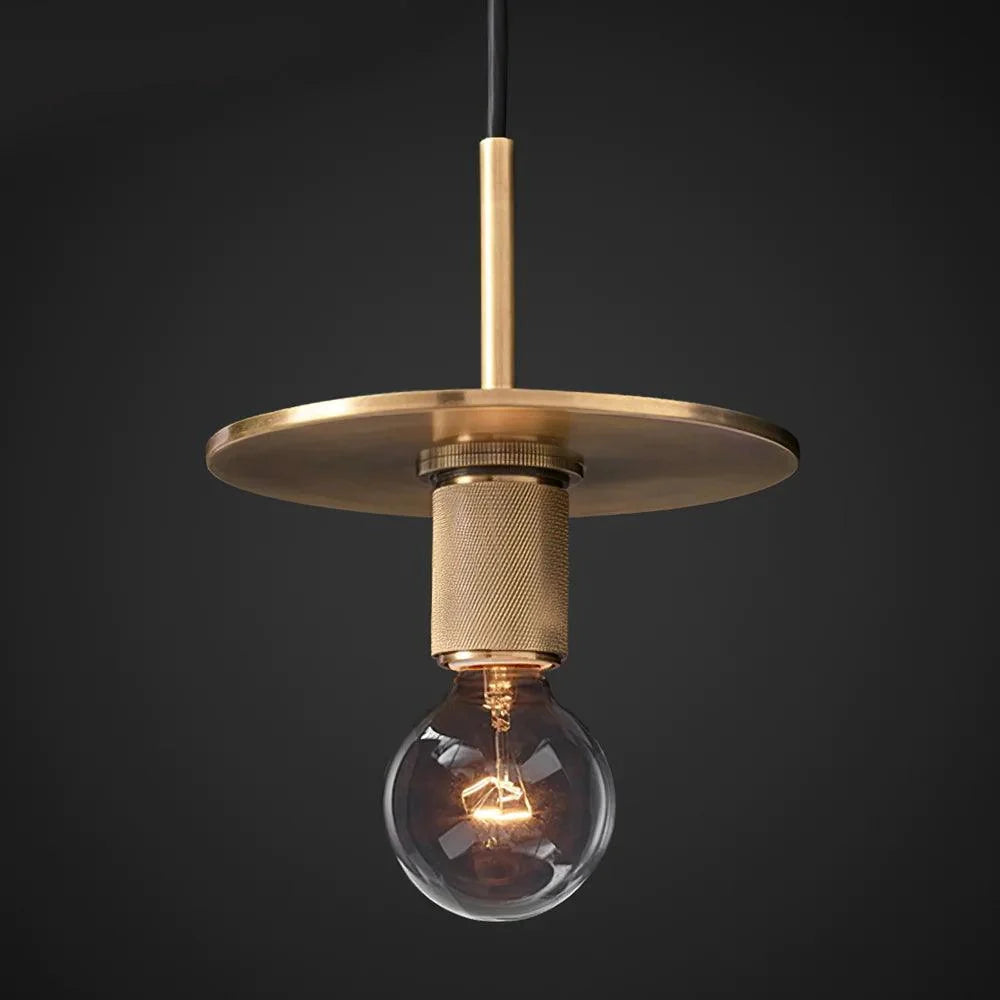 Pendant Lamp | Brass & Glass | Hardwired & Dimmer Compatible