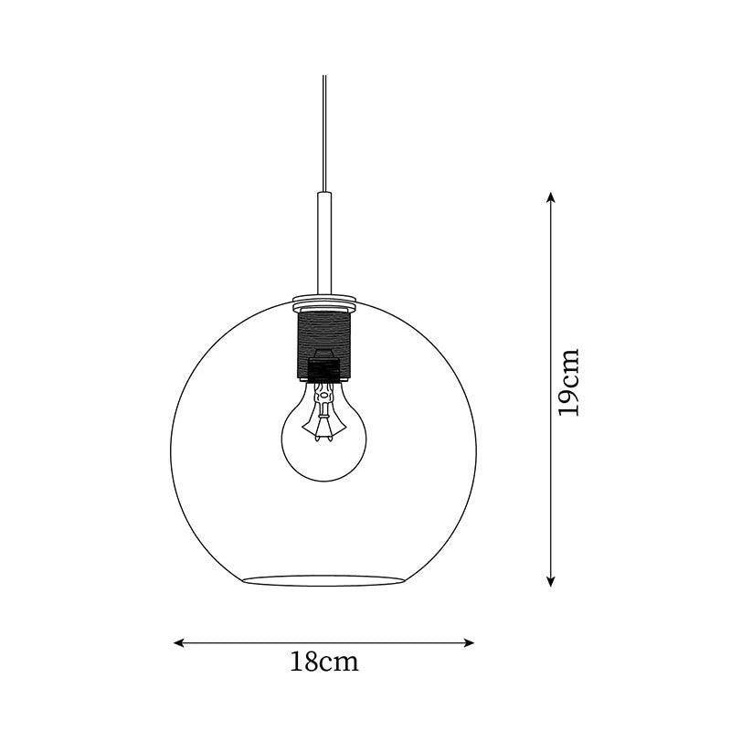 Pendant Lamp | Brass & Glass | Hardwired & Dimmer Compatible