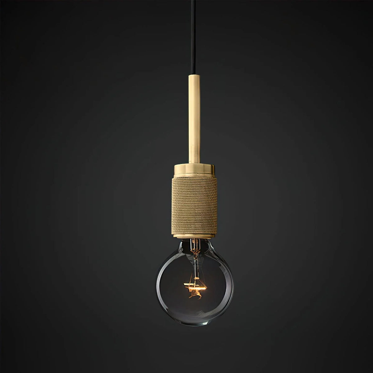 Pendant Lamp | Brass & Glass | Hardwired & Dimmer Compatible