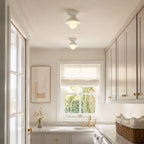 Pendant Lamp | Compact Glazed Ceramic & Open-Bulb | Six Colors
