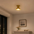 Pendant Lamp | Compact Glazed Ceramic & Open-Bulb | Six Colors